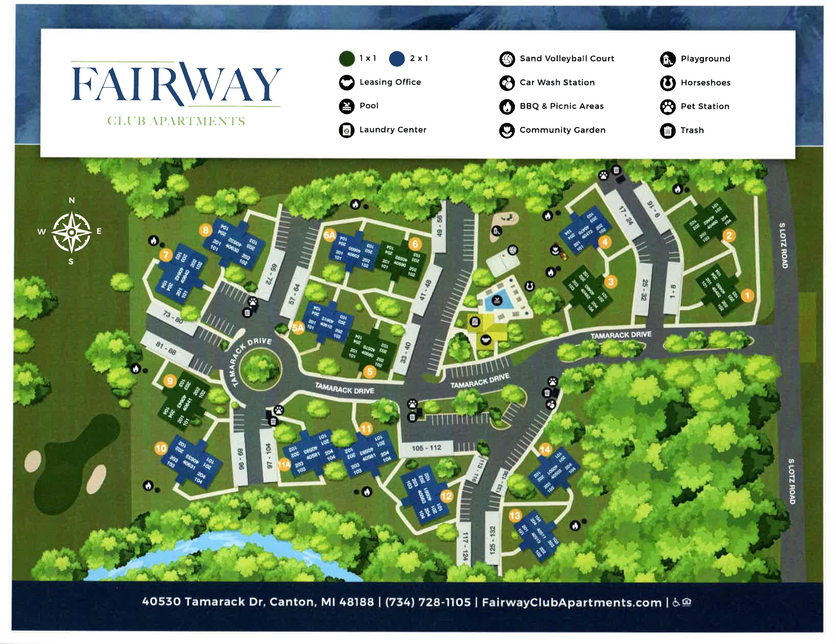 fairway club apartments site map